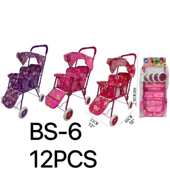 DOLL STROLLER MIX COLOR 12PC/CS