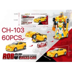 B/O ROBOT RACES CAR 60PC/CS