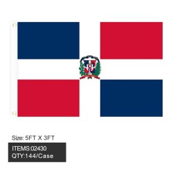 FLAG - DOMINICAN 3FTx5FT 12DZ/CS
