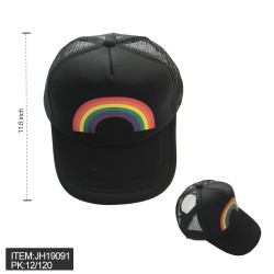 MESH SUMMER BASEBALL RAINBOW CAP 10DZ/CS