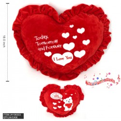 PILLOW - HEART SHAPE MUSIC 3 STYLE MIX 24PC/CS