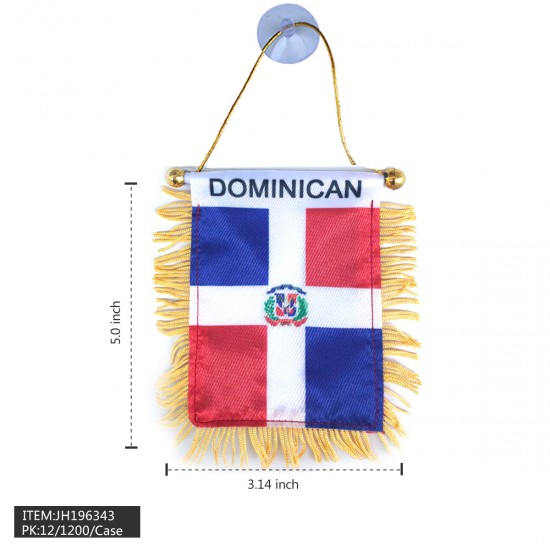 WINDOW HANGING FLAG - DOMINICAN REPUBLIC 50DZ/2BX/100DZ/CS