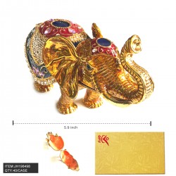 GOLD ELEPHANT JEWELRY BOX 40PC/CS