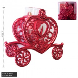 CANDLE - VALENTINE CANDLE CARRIAGE HOLDER 30PC/2BX/60PC/CS