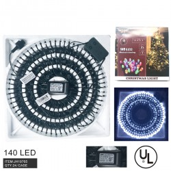 140LED LIGHT WHITE COLOR W/MUSIC 24PC/CS