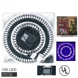 100LED LIGHT MULTICOLOR W/MUSIC 24PC/CS