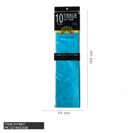 TISSUE PAPER - 10CT BLUE (12PK) 12DZ/CS
