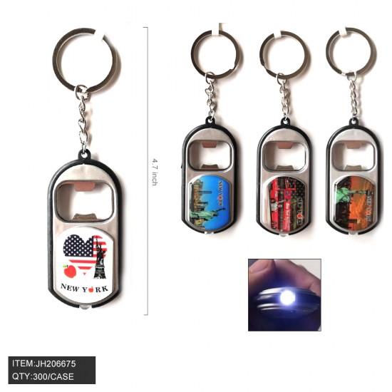 KEYCHAIN W/ LIGHT - NY 25DZ/CS