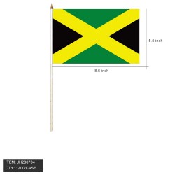 HAND STICK FLAG - JAMAICA 8.5