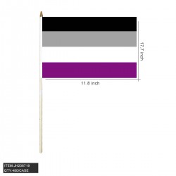 HAND STICK FLAG - ASEXUAL PRIDE 12