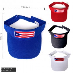 FLAG SUN VISOR - PUERTO RICO MIX COLOR 10DZ/CS