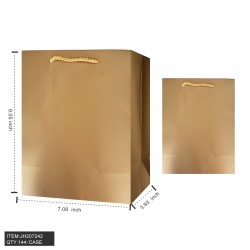 SOLID GIFT BAG - #2 SIZE S GOLD 7