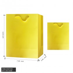 SOLID GIFT BAG - #2 SIZE YELLOW 7
