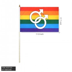 HAND STICK FLAG - RAINBOW 12