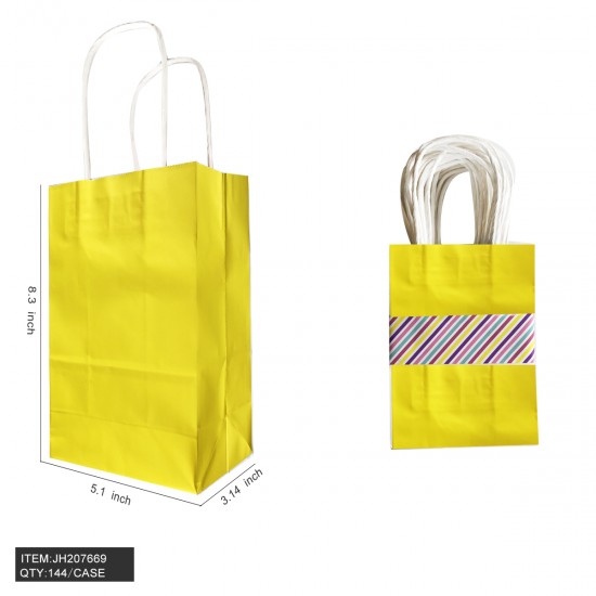 KRAFT GIFT BAG - #3 SIZE M YELLOW 5