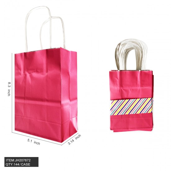 KRAFT GIFT BAG - #3 SIZE M PINK 5