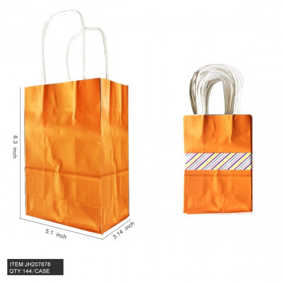 KRAFT GIFT BAG - #2 SIZE M ORANGE 5