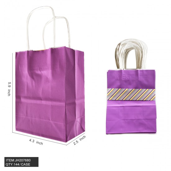 KRAFT GIFT BAG - #1 SIZE S PURPLE 4.3