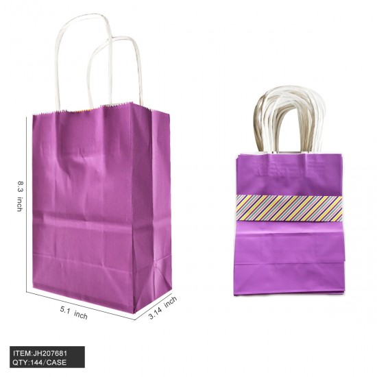 KRAFT GIFT BAG - #3 SIZE M LIGHT PURPLE 5