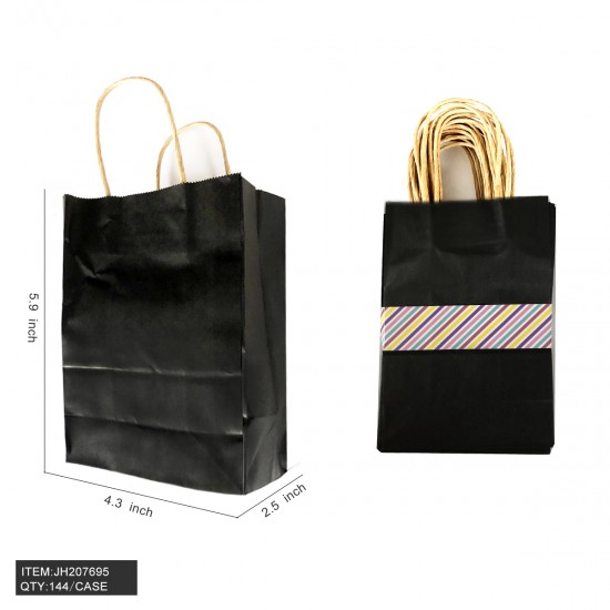 KRAFT GIFT BAG - #1 SIZE S BLACK 4.3