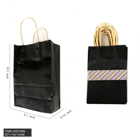 KRAFT GIFT BAG - #2 SIZE M BLACK 5