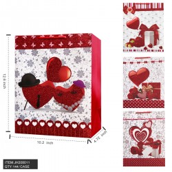 GLITER VALENTINES GIFT BAG M 12.6