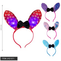 BUNNY HAIRBAND LIGHT UP MIX COLOR 20DZ/CS