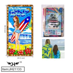 SUPER COMFORT PUERTO RICO GIRL BEACH TOWEL 59