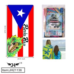 SUPER COMFORT PUERTO RICO FROG BEACH TOWEL 59