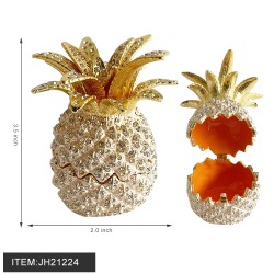 METAL JEWELRY BOX - PINEAPPLE 10PC/4BX/40PC/CS