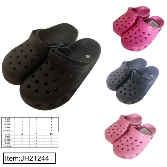 CLOG SHOES KIDS SIZE SOLID COLOR 4 ASST 48PC/CS
