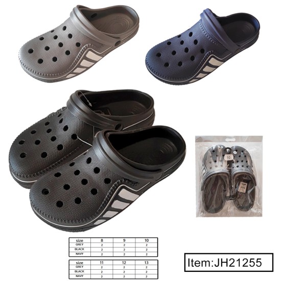 CLOG GARDEN SHOES - MENS SHOES 3 COLORS 12PC/3BG/36PC/CS