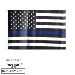 FLAG- US THIN BLUE LINE 3FT*5FT 12DZ/CS