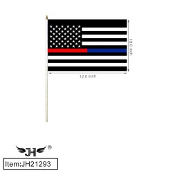 THIN BLUE & RED LINE AMERICA FLAG 18