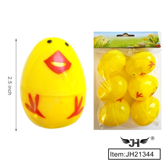 EASTER - EASTER YELLOW CHICKEN EGGS (6CT) 6DZ/CS