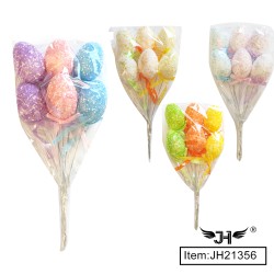 EASTER - EASTER EGG WITH STICK MIX COLOR (6CT) 10DZ/CS