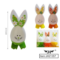 EASTER - EASTER RABBIT EGG WITH MIX COLOR (3CT) 10DZ/CS