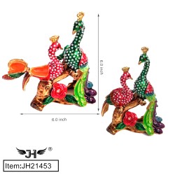 METAL JEWELRY BOX - TWO PEACOCKS  10PC/4BX/40PC/CS