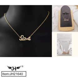 ROSE GOLD COLOR LOVE NECKLACE ZINC ALLOY 52DZ/CS