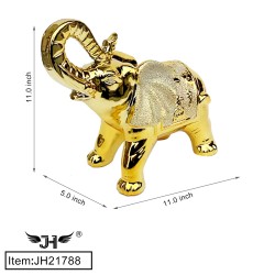 CERAMIC GOLDEN ELEPHANT  9