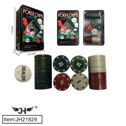 100CT POKER CHIPS ASST 24PC/CS