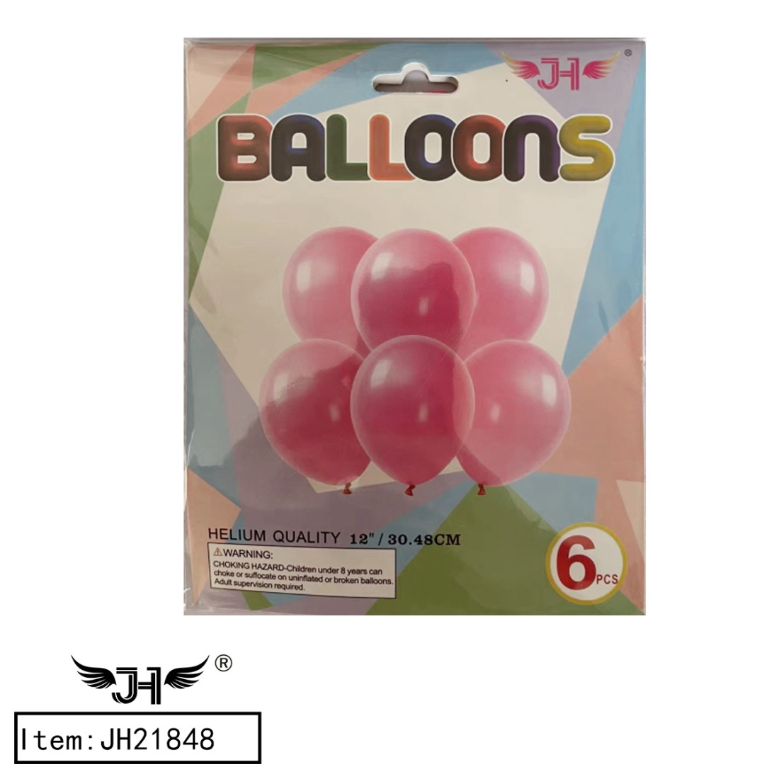 6CT 12" PINK LATEX BALLOON 40DZ/CS