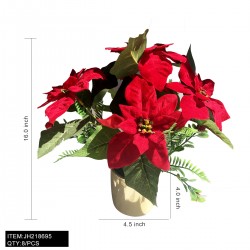 CHRISTMAS FLOWER WITH VASE 16