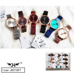 STEEL WATCH FOR WOMEN  6 COLOR MIX SOLID 12PC/20DZPC/CS