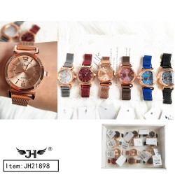 STEEL WATCH FOR WOMEN  6 COLOR MIX SOLID 12PC/20DZ/CS