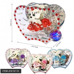 GLASS DECORATION W. BEAR 12PC/CS