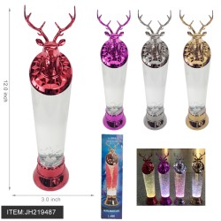 LIGHT UP CANDLE WITH DEER DESIGN MIX COLOR 12PC/CS