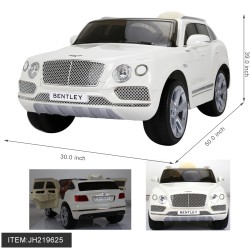 BENTLY CHILDREN RIDE ON CAR WHITE COLOR 1PC/CS