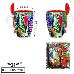 PUERTO RICO VIEW CUP WITH SPOON 24PC/CS