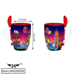 PUERTO RICO VIEW CUP WITH SPOON 24PC/CS